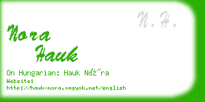 nora hauk business card